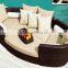 Outdoor Rattan Wicker Garden Furniture Set round sofa bed                        
                                                Quality Choice