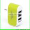 Wholesale triple usb charger with 3 usb port home charger for mobile phone
