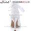Handmade high quality white lace bridal wedding shoes