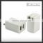 2In1 Dual Port 2A 15W Ultrathin Portable Home and Travel USB Wall Charger Adapter Smart Fast Charging With Foldable Plug