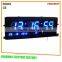 High brightness 3" green led digital calendar clock with temperature for supermarket,bus station, Railway station