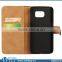 Genuine Leather Booklet Case for Samsung Galaxy S6 with Stand Card Holder