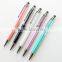 Factory sell custom printed crystal loaded stylus touch screen pen with logo