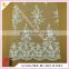 HC-6157-1 Hechun Handwork Embroidery Designs Bling Sequin Ivory Corded Bridal Lace Fabric