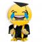 2015 New designed lovely yellow emoji pillow face doll for graduaion China Yangzhou supplier high quality