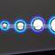 Bi-color two color white and blue slim round LED panel light LED decorative ceiling light exporting product hot sale