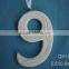 White Ceramic numbers Christmas decoration indoor