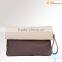 Gradually changing color leather for clutch hand bag