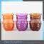 Best Selling Colored Thick Glass Votive Candle Holders Owl Custom Glass Candle Jars