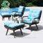 outdoor rattan furniture feet stool chair cushion tea table with glass