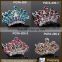 2016 Fashion girls colored rhinestone small mini rhinestone tiara crown