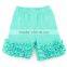 hot sale summer green cotton toddler girl summer outfits new born clothes organic baby fine boutique short pants
