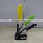 3"+4"+5" Colorful Handle Kitchen Knives set, Quality Assured Zirconia Blade in knife holder