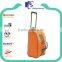 Orange 600d polyester sport duffel bag trolley with handles