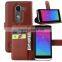 High Premium Litchi Pattern Leather Flip Case Phone Leather Case for LG Leon