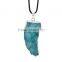 Wholesale Druzy Horn Pendant Trendy Natural Crystal Gemstone Pendant Necklace