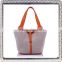 Summer lady canvas and leather Ladies handbags international brand