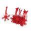 10pcs Red Felt SNOWFLAKE Hanging Decorations Christmas Tree Hangers