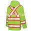 Polyester Inner Polyester Mesh Contrasting Trim with Back X Pattern Safety Hi Vis Workwear