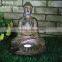 Gold buddha statue solar garden lighting