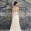 LC6 Elegant O Neck Sleeveless Beaded A Line Wedding Dresses Lace Floor Length Vestido De Renda Curto