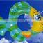 Fish shaped PVC inflatable swim ring
