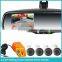 AK2-035LAP4 auto dimming rearview mirror parking radar detector and automatically backup camera display