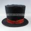 Black flannelette tall hat magic show hat halloween party hat