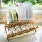 BH002/Hot Sale Exquisite Easy-clean Anti-corrosion Foldaway Bamboo Dish Rack