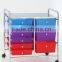 9 Drawer Chrome Rolling Storage Cart furniture office color plastic box