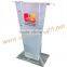Square Clear Acrylic podium stand/rostrum stand with led lights