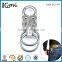 Wholesale shiny silver metal snap hook key ring