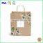 Wholesale Custom Printed Kraft Paper with Rope handle , cheap Kraft shopping Bag