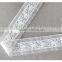 Garment decoration 4cm white net embroidery lace trim on wholesale