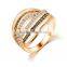 Korea style cheap jewelry online rose gold crystal rings