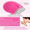 unique design silicone massager brush with electric sonic facial brush double brush heads face cleansing brush for deeply skin