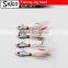 Deer feather lead fishing jigs, artifical fish head, luminious glowing colorful