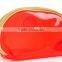 Customized red PU bling cosmetic bag for gilrs