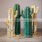 Decorative golden artificial cactus ceramic cactus