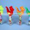 Plastic animal candy-whistle candy space toys