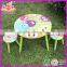 2015 New wooden table toy for kids,Popular wooden toy children study table,High quality children writing table for sale W08G026