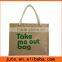 Christmas fashion tote bag made by jute fabric recycling