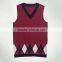 New England impression cotton V collar student boys knitted vest custom school uniform
