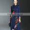 Vintage chinese national stand collar women dresses 2017