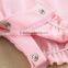 MOM AND BAB Cute Baby Gilrs Clothing Pink Baby Romper Embroidery Baby Bodysuit Pink
