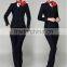 Juqian ODM/OEM Formal airline stewardess uniform black air hostess uniform for air hostess costume