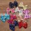 sequin material bow design girls hair clips, sequin hair clips