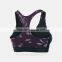 New fashion custom made design sublimation printed mesh lining sports bra for young women