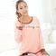 breathable material fashion womens silk pajamas