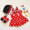 Black spots OEM Service breathable girl swimwear